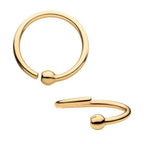 Invictus | 14k gold | Captive Bead Ring with Attached Ball