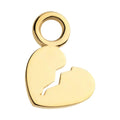 Invictus | 14k gold | Broken Heart Charm