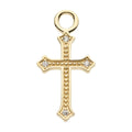 Invictus | 14k gold | Antique Cross Charm | CZ