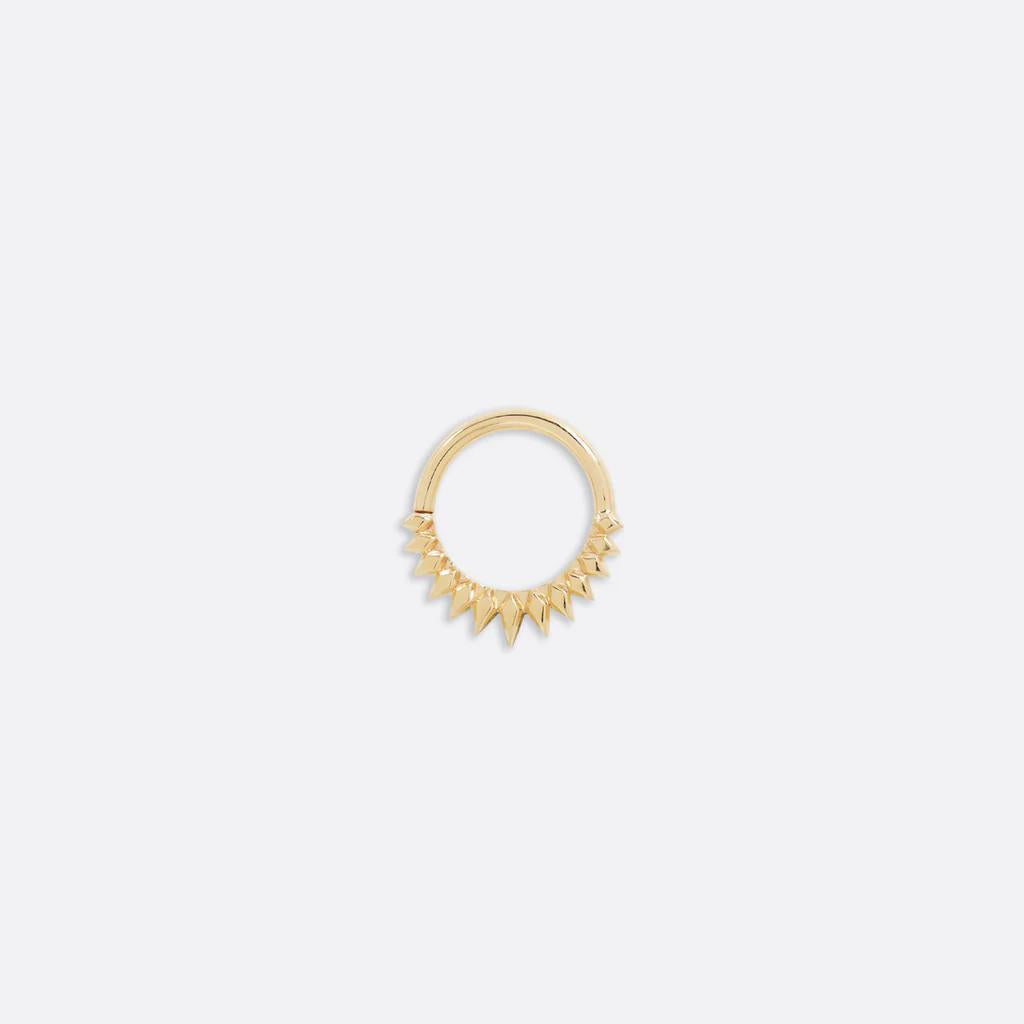 Tether | 14k gold | Petite Pyramid Seam Ring