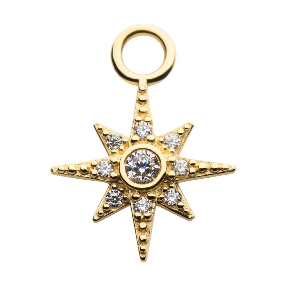 Invictus | 14k gold | 8-Point Star Charm | CZ