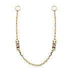 Invictus | 14k gold | Dangling Chain | CZ