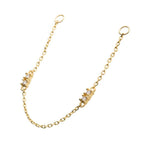 Invictus | 14k gold | Dangling Chain | CZ