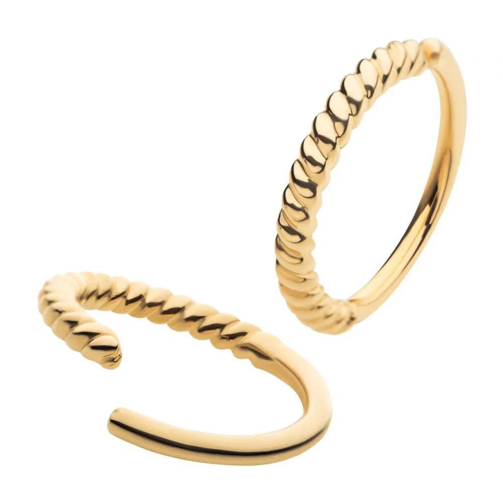 Invictus | 14k gold | Half-Twisted Circle Seamless Split Ring