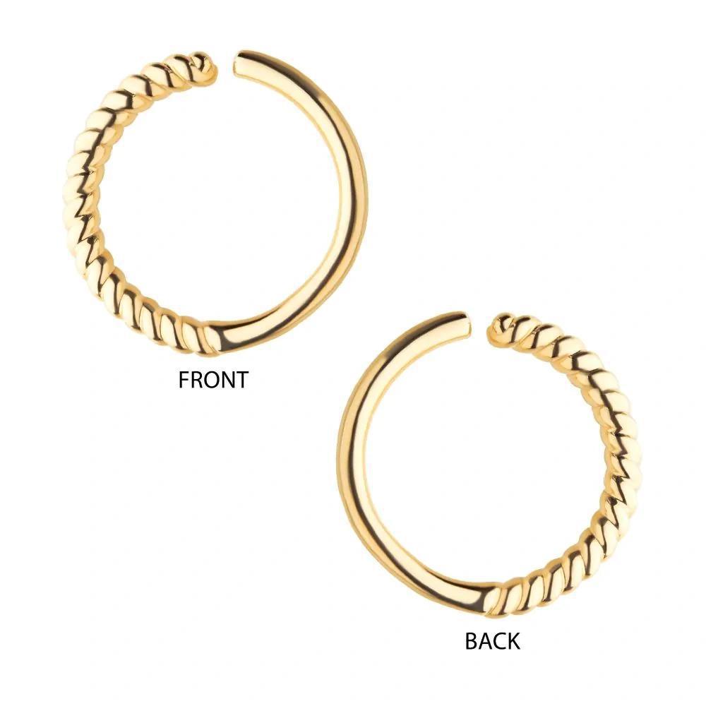 Invictus | 14k gold | Half-Twisted Circle Seamless Split Ring