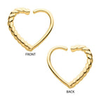 Invictus | 14k gold | Half-Twisted Heart Seamless Split Ring