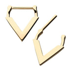Invictus | 14k gold | Downward Facing Triangle Septum Clicker