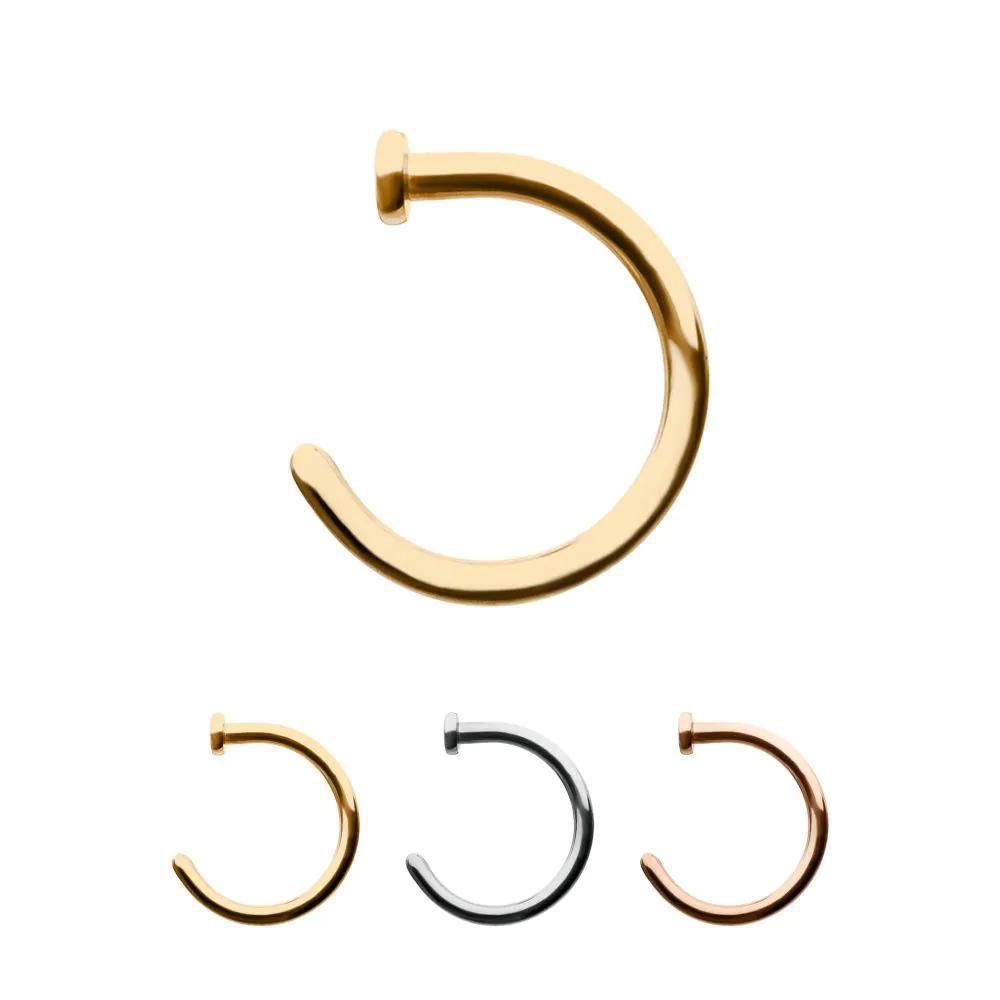 Invictus | 14k gold | 2mm Flat Back Nose Ring