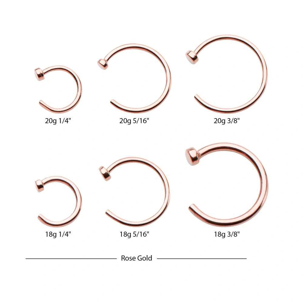 Invictus | 14k gold | 2mm Flat Back Nose Ring