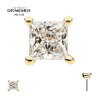 Invictus | 14k gold | 4 Prong Princess Cut Top | Lab-Grown Diamond