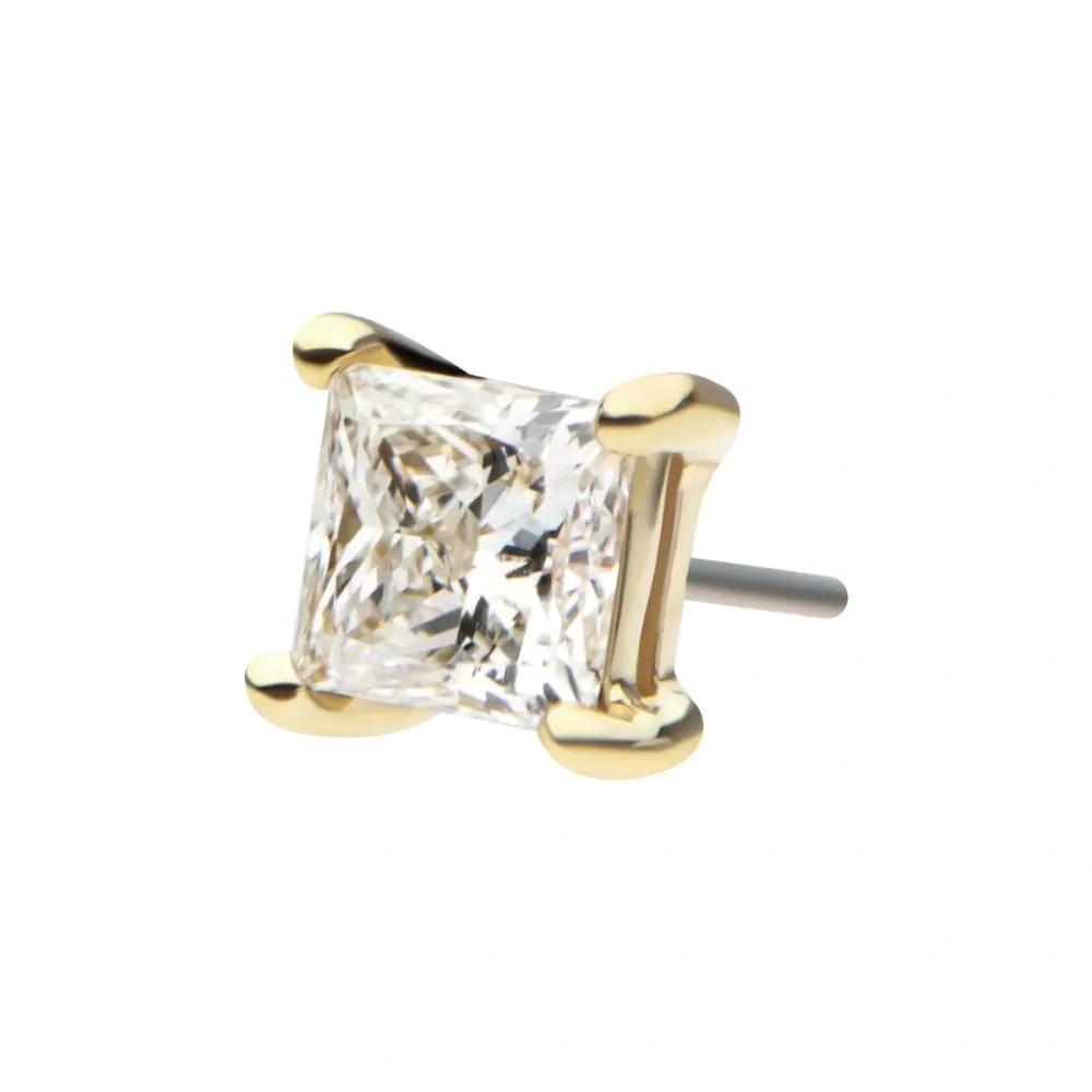 Invictus | 14k gold | 4 Prong Princess Cut Top | Lab-Grown Diamond