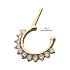 Invictus | 14k gold | Prong Set Septum Clicker | CZ