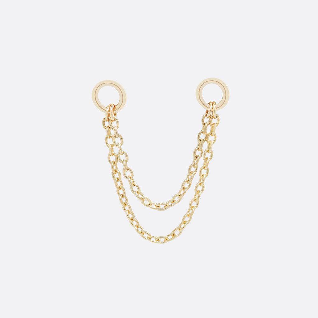 Tether | 14k gold | Tethered Double Chain