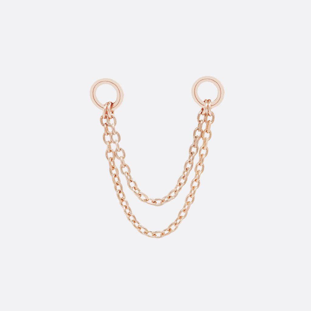Tether | 14k gold | Tethered Double Chain