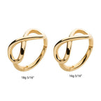 Invictus | 14k gold | Infinity Symbol Side Facing Hinged Hoop