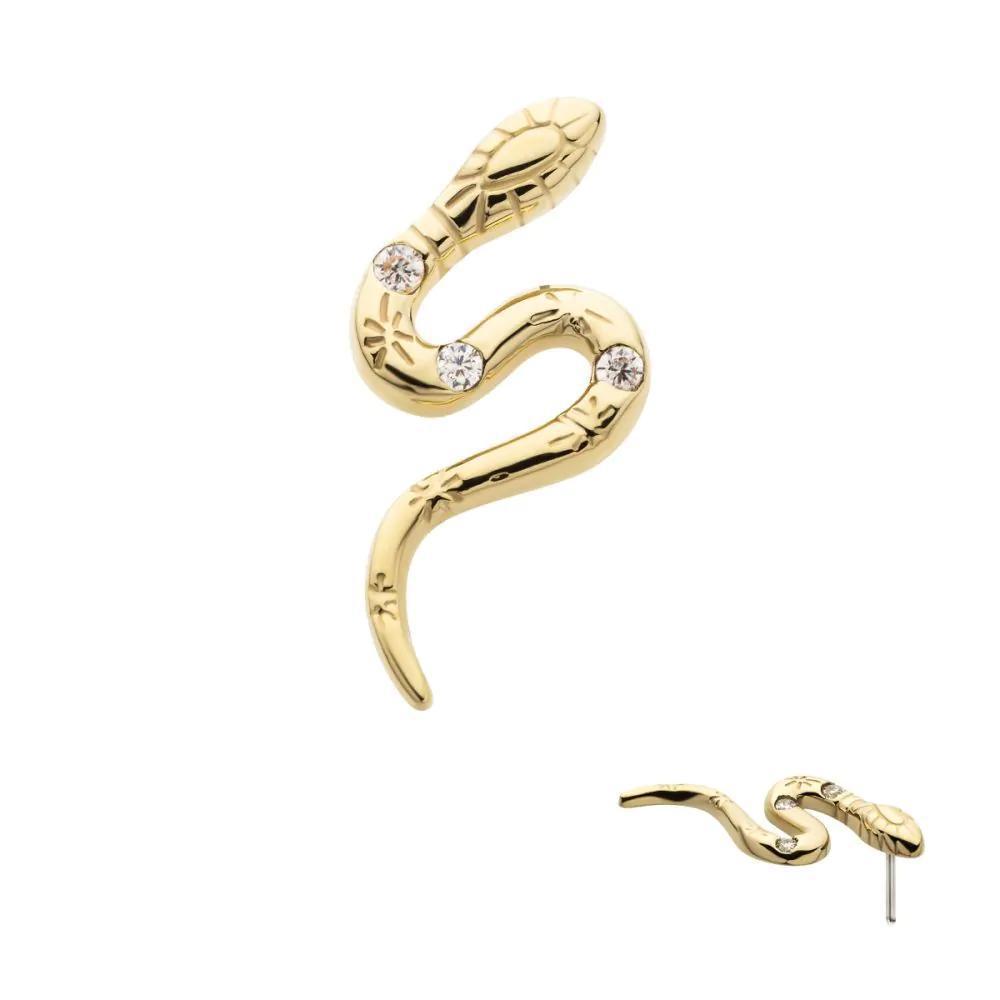 Invictus | 14k gold | Snake | CZ