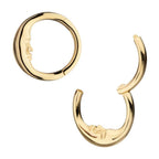 Invictus | 14k gold | Moon Face Hinged Hoop