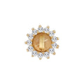 Buddha | 14k gold | Delphine | Rutilated Quartz + White Sapphire