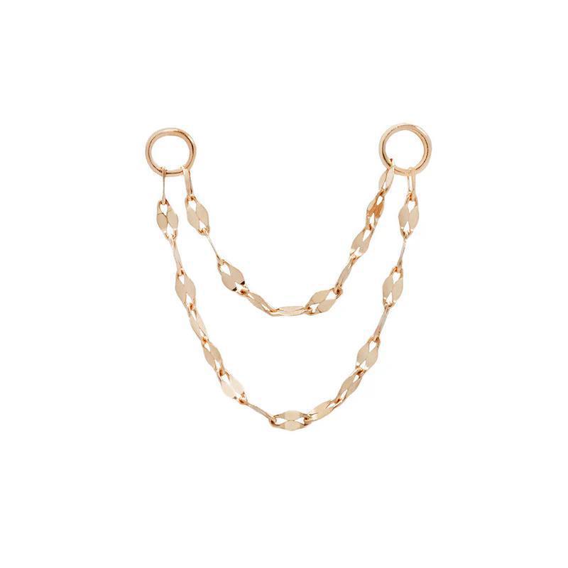 Buddha | 14k gold | Double Tile Chain