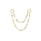 Buddha | 14k gold | Double Tile Chain