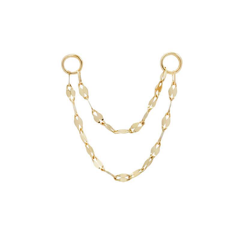 Buddha | 14k gold | Double Tile Chain