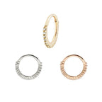 Buddha | 14k gold | Radiant 18g | CZ