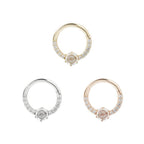 Buddha | 14k gold | Tinsley | White Sapphire + CZ