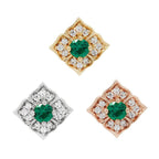 Buddha | 14k gold | Grace | Green Spinel + CZ