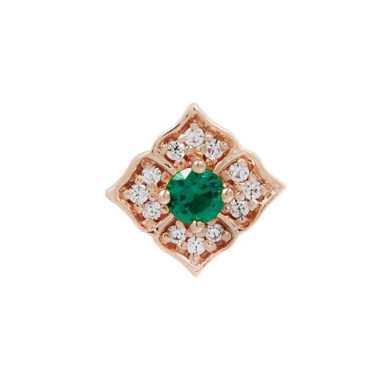 Buddha | 14k gold | Grace | Green Spinel + CZ