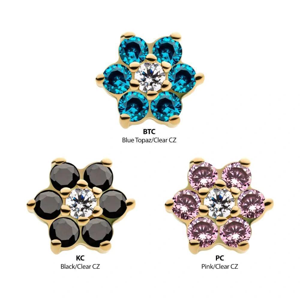 Invictus | 14k gold | Prong Set Flower | CZ
