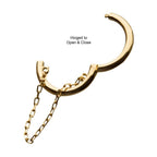 Invictus | 14k gold | Chain Hinged Hoop