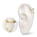 Invictus | 14k gold | Chain Hinged Hoop