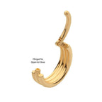 Invictus | 14k gold | Triple Stack Hinged Hoop
