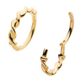 Invictus | 14k gold | Twisted Style Hinged Hoop | Side Facing
