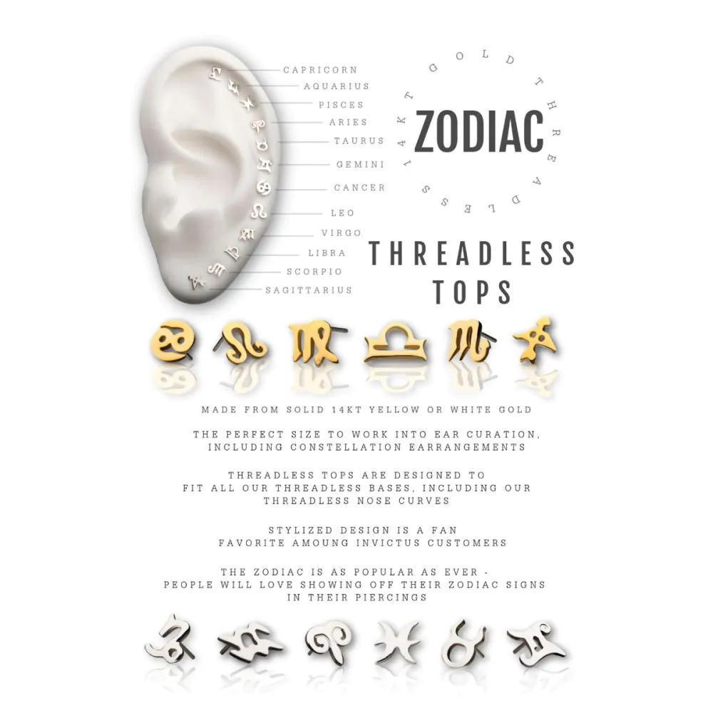 Invictus | 14k white gold | Zodiac Signs