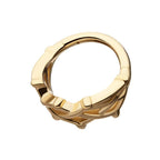 Invictus | 14k gold | Crown of Thorns | Side Facing Hinged Hoop