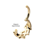 Invictus | 14k gold | Crown of Thorns | Side Facing Hinged Hoop
