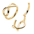 Invictus | 14k gold | Infinity Symbol | Side Facing Hinged Hoop
