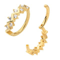 Invictus | 14k gold | 8-Gem Side Facing Hinged Hoop | Cubic Zirconia
