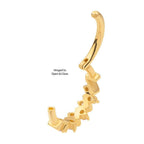 Invictus | 14k gold | 8-Gem Side Facing Hinged Hoop | Cubic Zirconia
