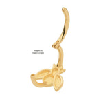 Invictus | 14k gold | Bee | Side Facing Hinged Hoop