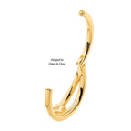 Invictus | 14k gold | CZ Star | Side Facing Hinged Hoop | Cubic Zirconia