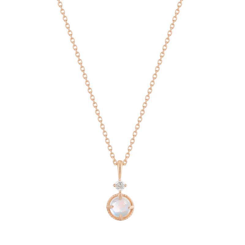 Buddha | 14k gold | RION x Buddha Manifest Necklace | Rainbow Moonstone