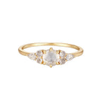 Buddha | 14k gold | RION x Buddha Offering Ring | White Sapphire