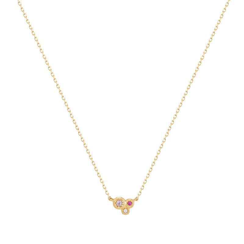 Buddha | 14k gold | RION x Buddha Poppi Necklace | Ruby + Sapphires