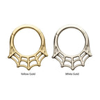 Invictus | 14k gold | Spiderweb Front Facing Hinged Segment Clicker