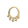 Invictus | 14k gold | Spiderweb Front Facing Hinged Segment Clicker