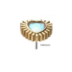 Invictus | 14k gold | Heart Beam | CZ