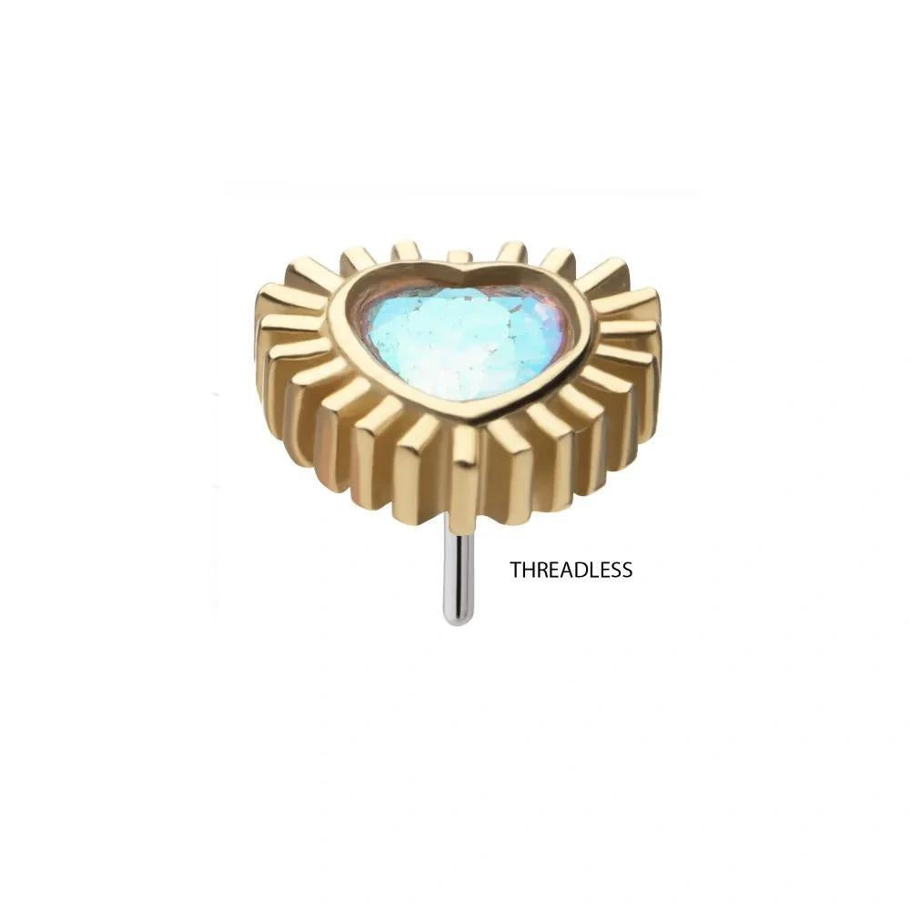 Invictus | 14k gold | Heart Beam | CZ