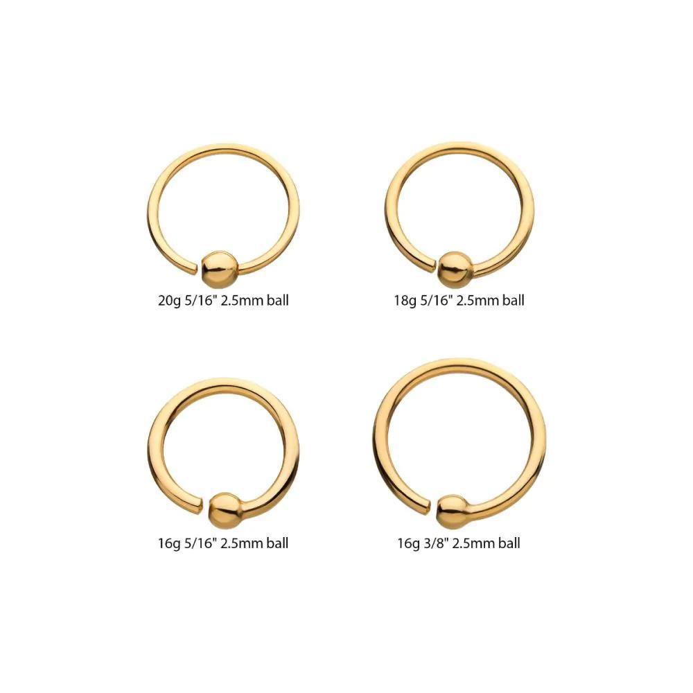 Invictus | 14k gold | Captive Bead Ring with Attached Ball